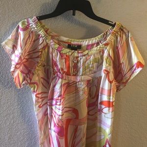 SILK DRESS Vintage YASB Couture floral pucci